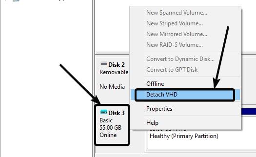 simply eject the virtual hard drive by right-clicking