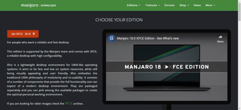 Downloading Manjaro Linux