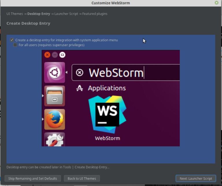 download webstorm install linux