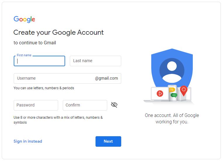 Create you Google Account