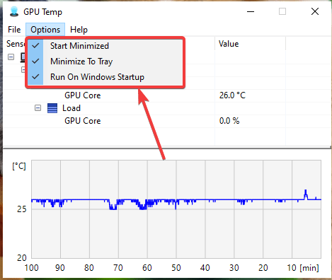 How to see Real-time GPU temperature in tray