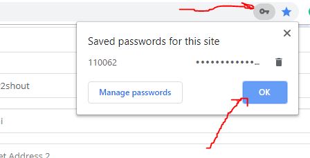 manage passwords on google account