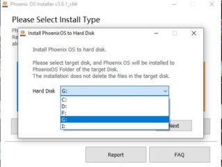 install phoenix os to hard disk