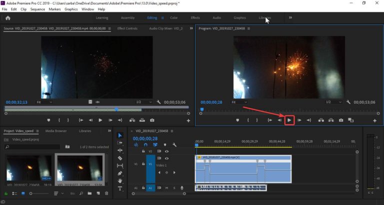 Make videos slow and fast using Adobe Premiere 110