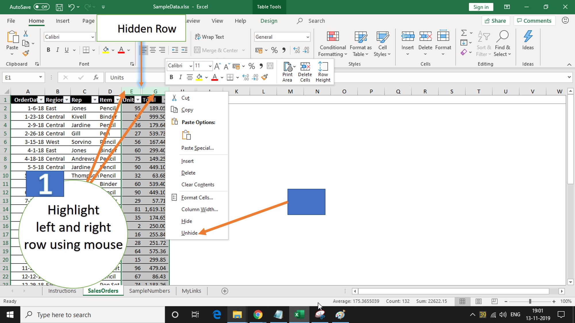 How To Hide Or Unhide Rows Columns In Excel H2S Media