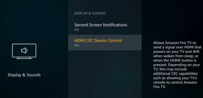 Amazon Firestick HDMI CEC Device Control