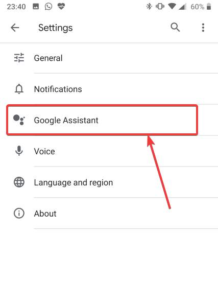 Open Google Assistant Android 