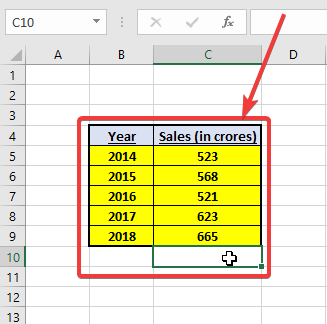 Create charts in Microsoft Excel 10