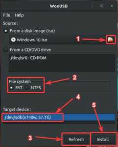 Woeusb как установить в ubuntu