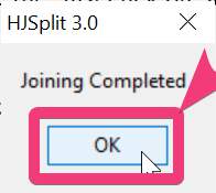 file joined by hjsplit is not working