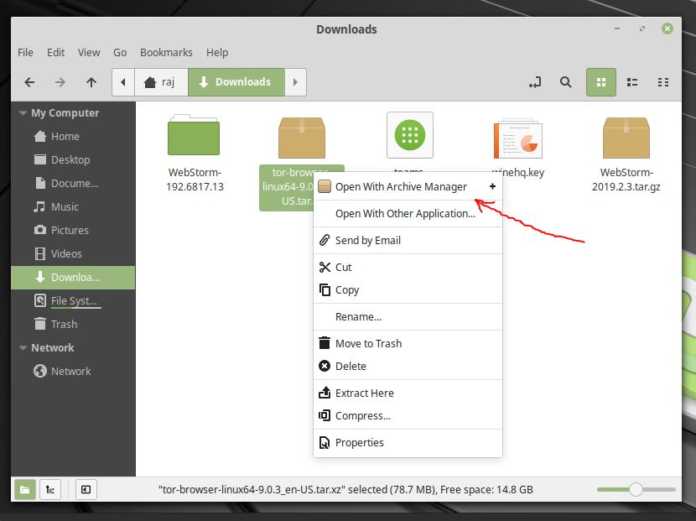 tor browser for linux mint