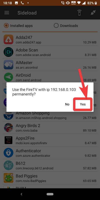 IP address of the Amazon Fire TV Stick is permanent