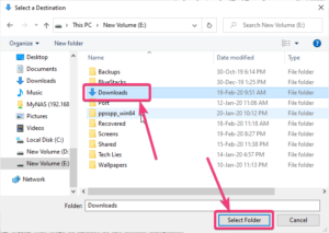 how to change the default skype downloads folder