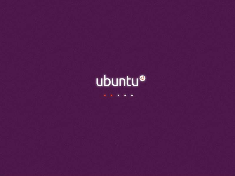 regular Ubuntu boot screen