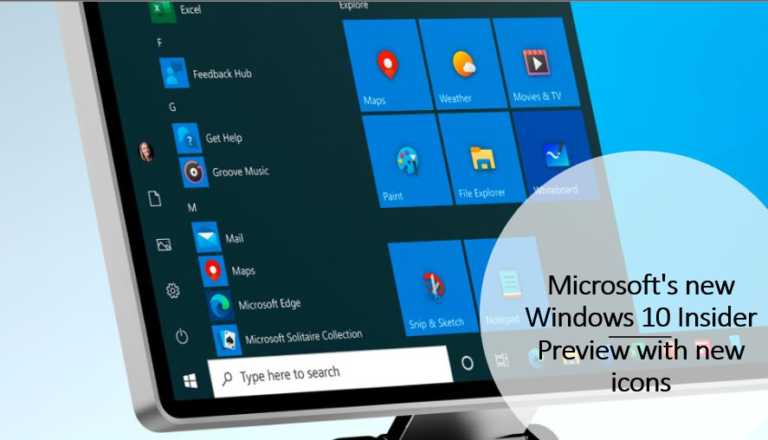 Microsoft’s new Windows 10 Insider Preview with new icons