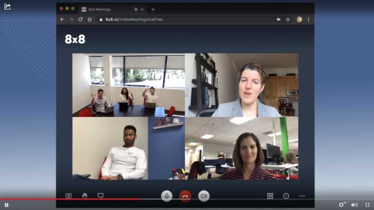 8×8 free unlimited video conferencing solution