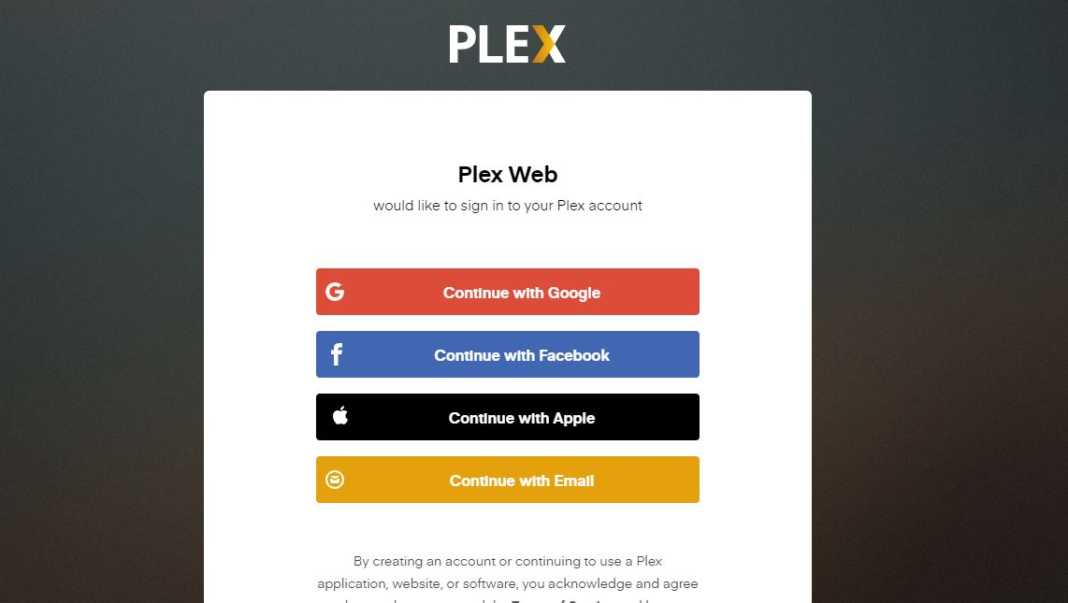 plex media server setup wizard access