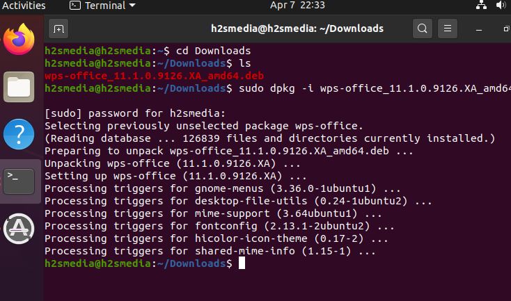 Introducir 57+ imagen wps office linux terminal