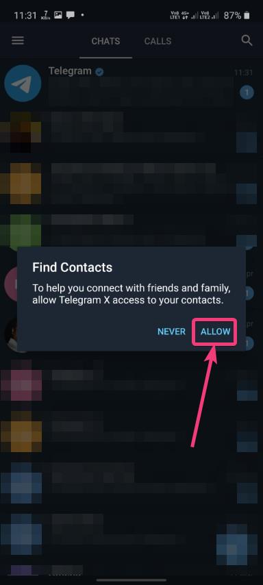 Access your contacts