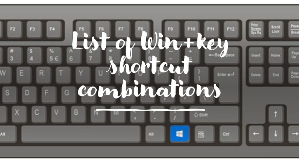 list of windows button shortcuts