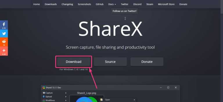 sharex screen capture windows