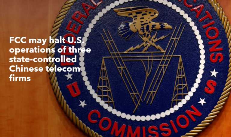 FCC Federal Communications Commission may storp chinese telecom funtions in USA min