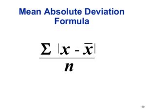 MAD- Mean Absolute Deviation Formula