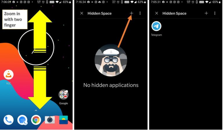 Use Oneplus hidden space to hide apps