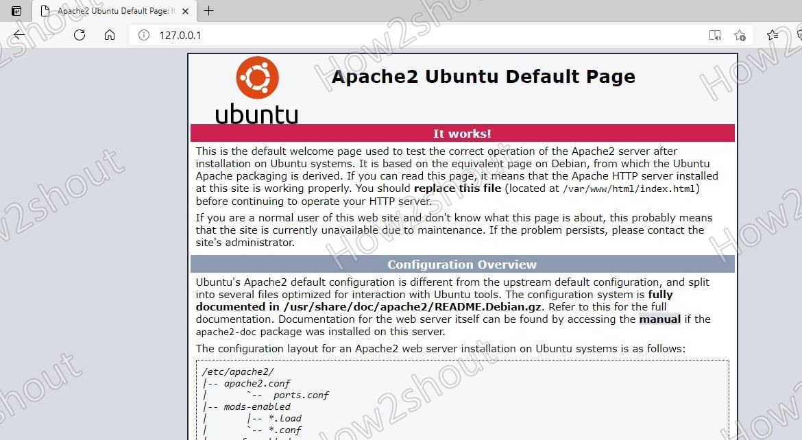 Vérifier le service Apache sur WSL Windows 10 min