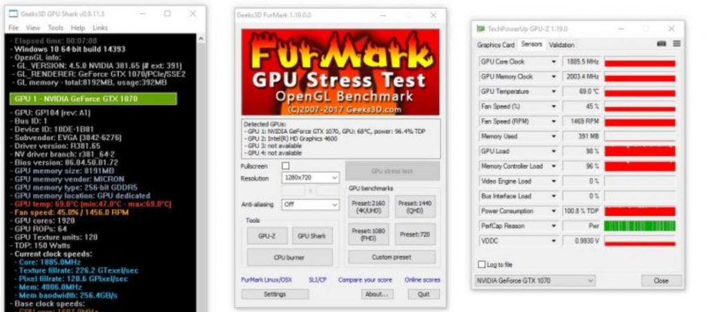 furmark requires an opengl 2.0 compliant