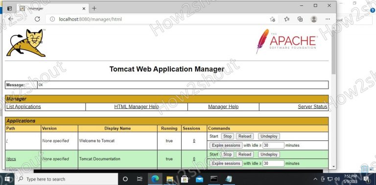Apache Tomcat installation on Windows using Choco command