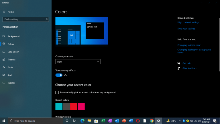 Transform Windows 10 Interface From Light into Dark