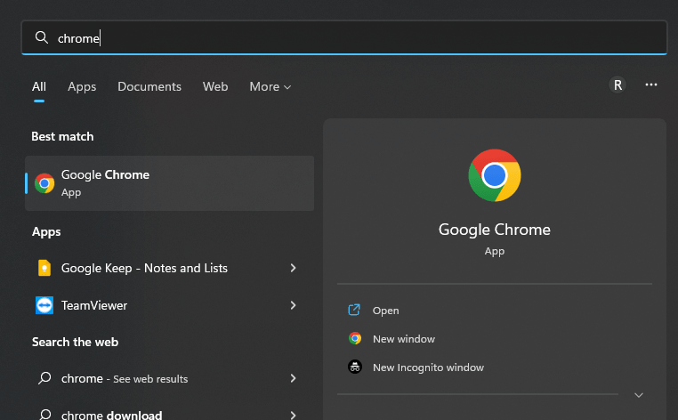 Run Chrome browser on Windows 11