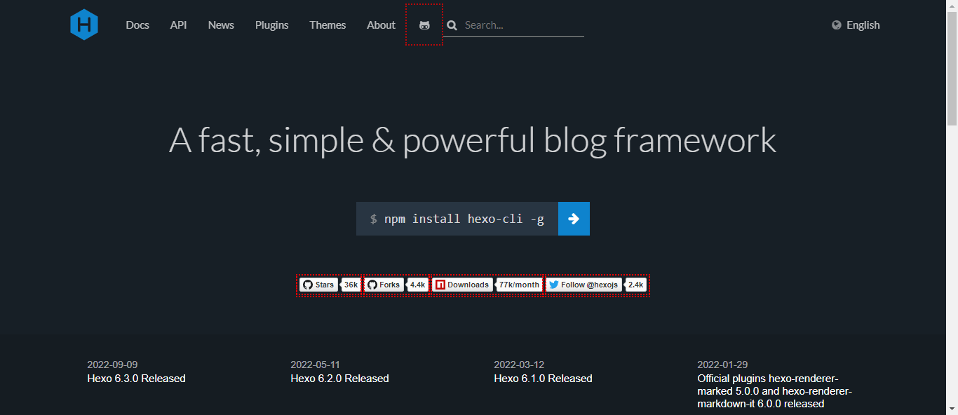 Hexo blog framework