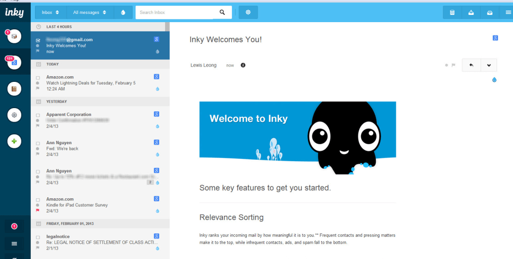 Inky free email client for Windows 11 or 10
