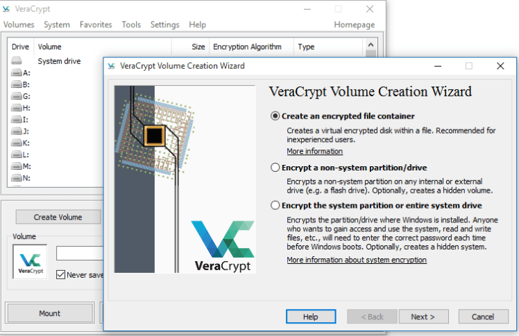 VeraCrypt on Windows for encryption