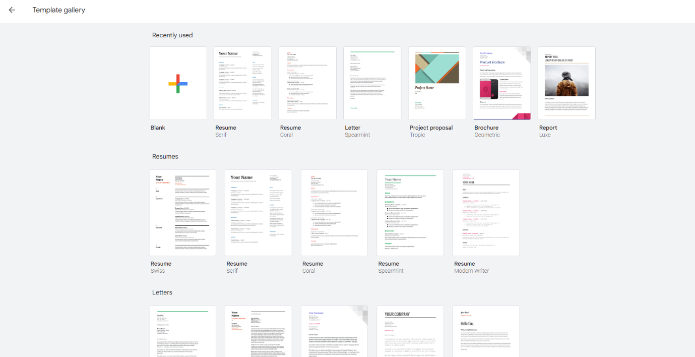 Google Docs pre designed styles and templates min
