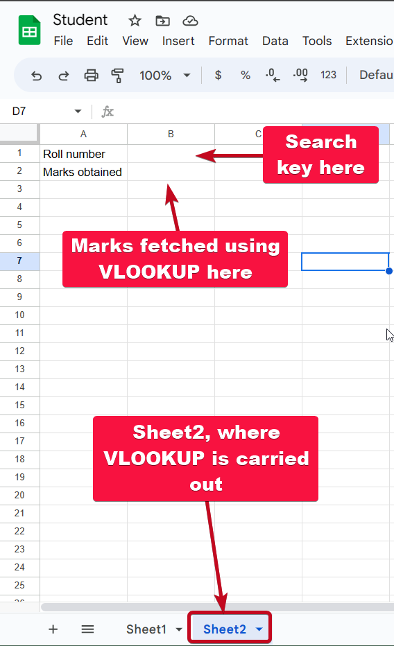 VLOOKUP from different sheet  