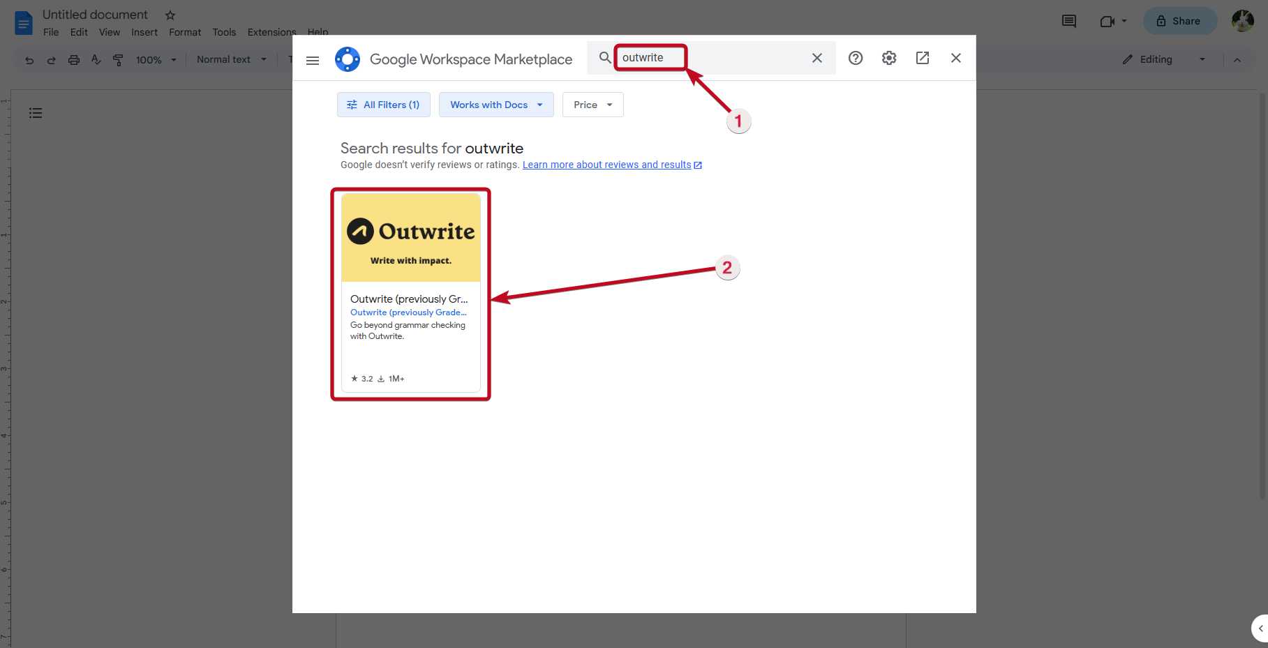 Overwrite extension in Goole Workspace marketplace