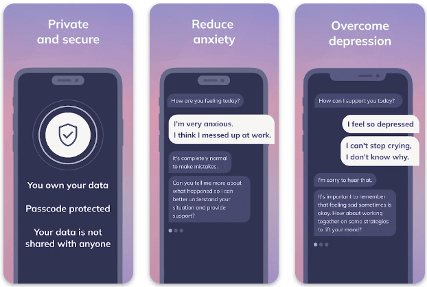 Youper Therapy Android and iOS mental health app