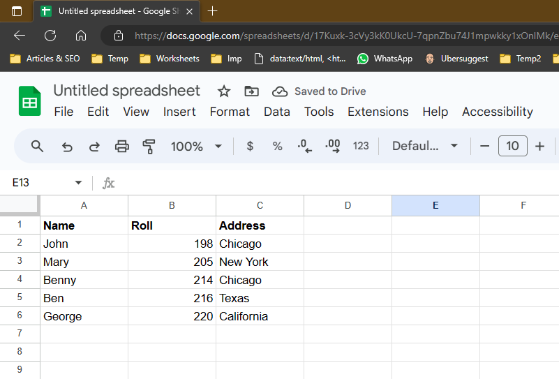 Transpose in Google Sheets 10
