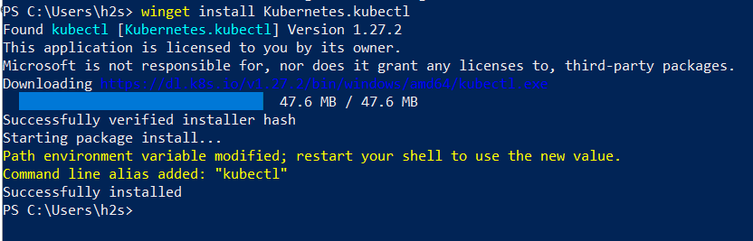 Setting kubectl CLI on Windows 
