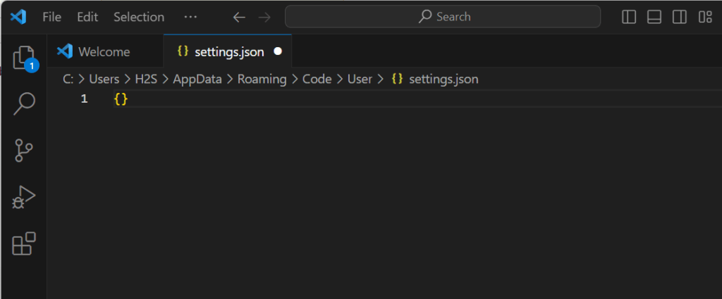Remvoe all setting JSON configuration
