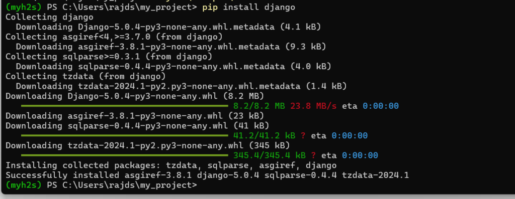 Installing Django on Windows