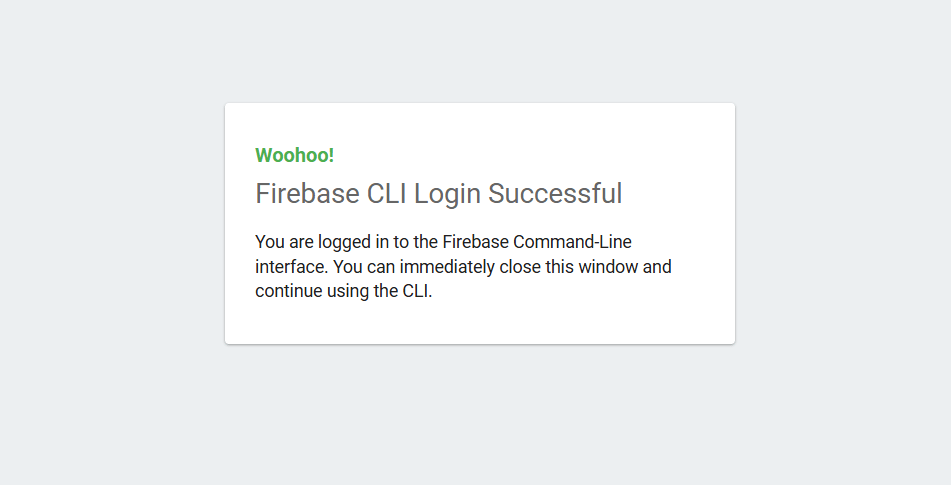 登录 Firebase CLI