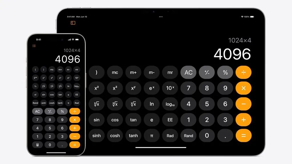 Apple iPAD offcial calculator App