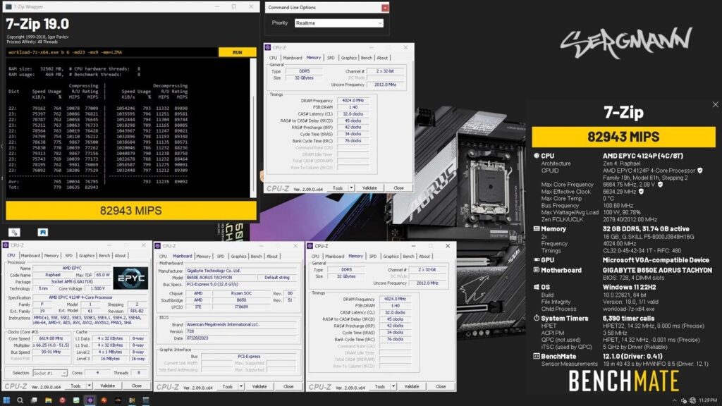 bechmate score for AMD EPYC